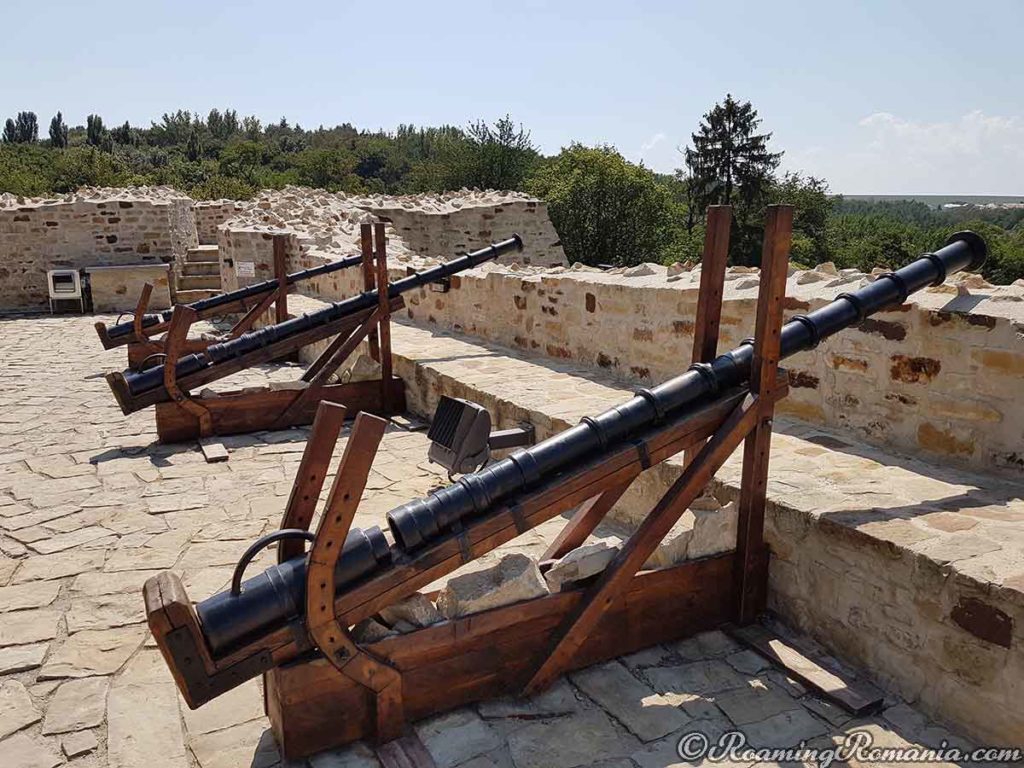 Cannons at the Top Level of the Fortress of Suceava