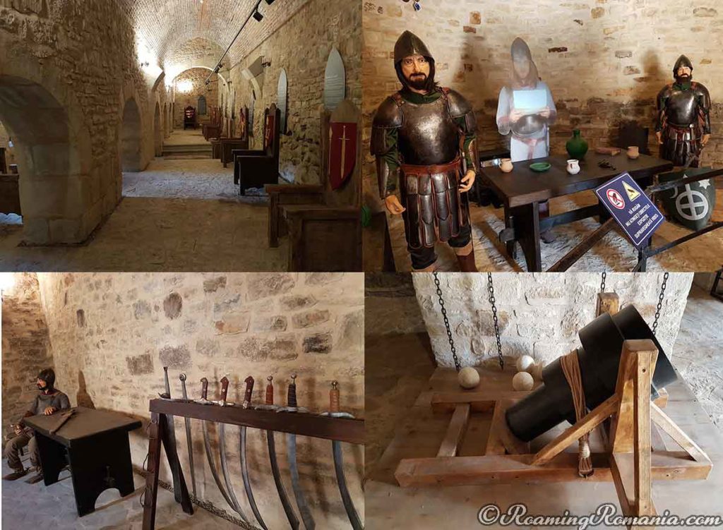 Different Museum Displays and Rooms in the Fortress of Suceava