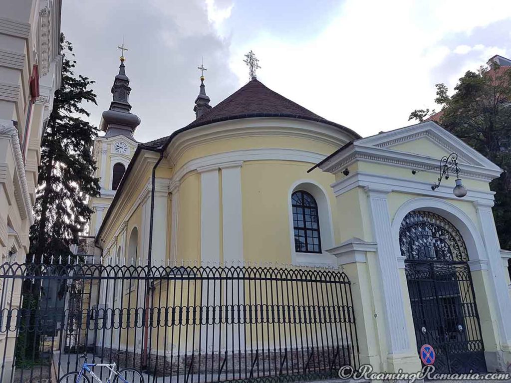 Entrance of the Serbian Orthodox Cathedral in Timisoara