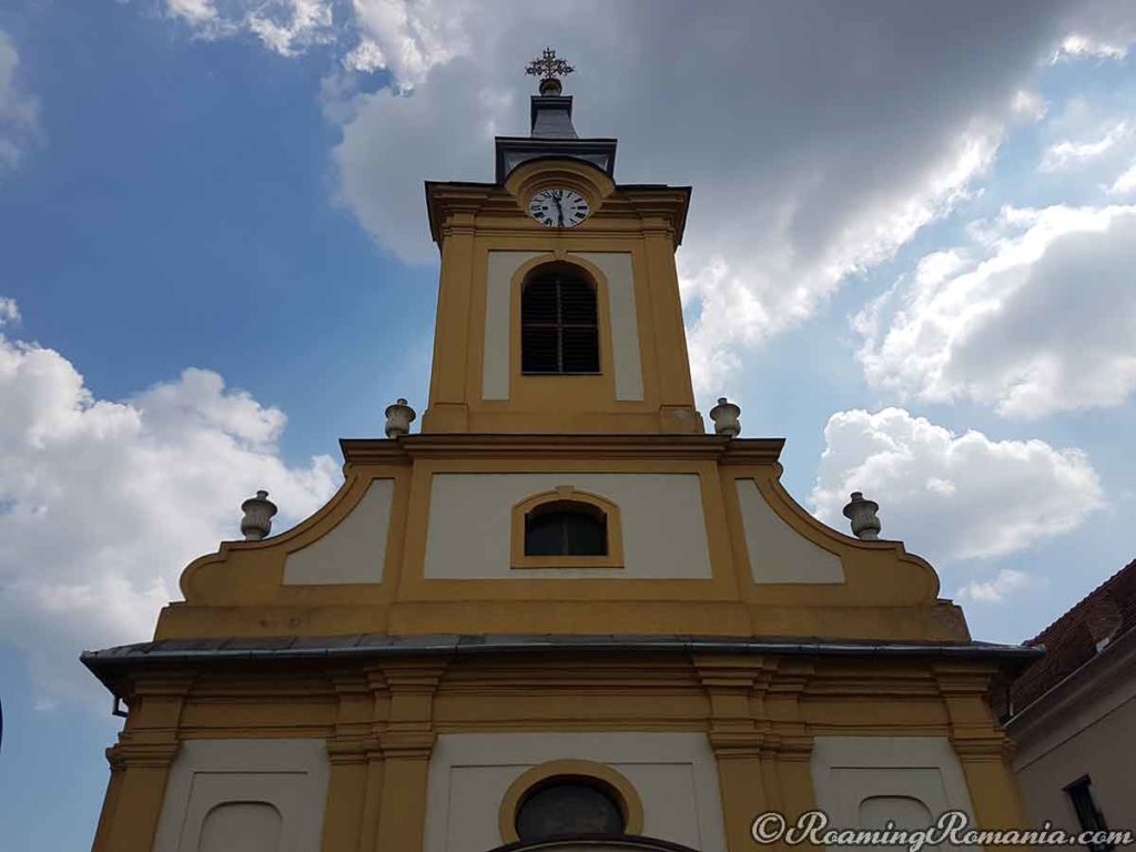 Clock Tower of the Serbian St. George Church in Timisoara