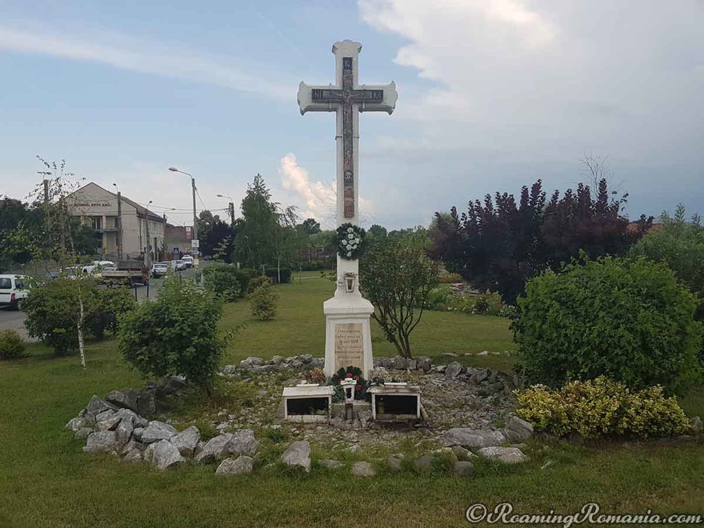 1928 Cross Monument in the Location of the Original Timisoara St. Elias Church