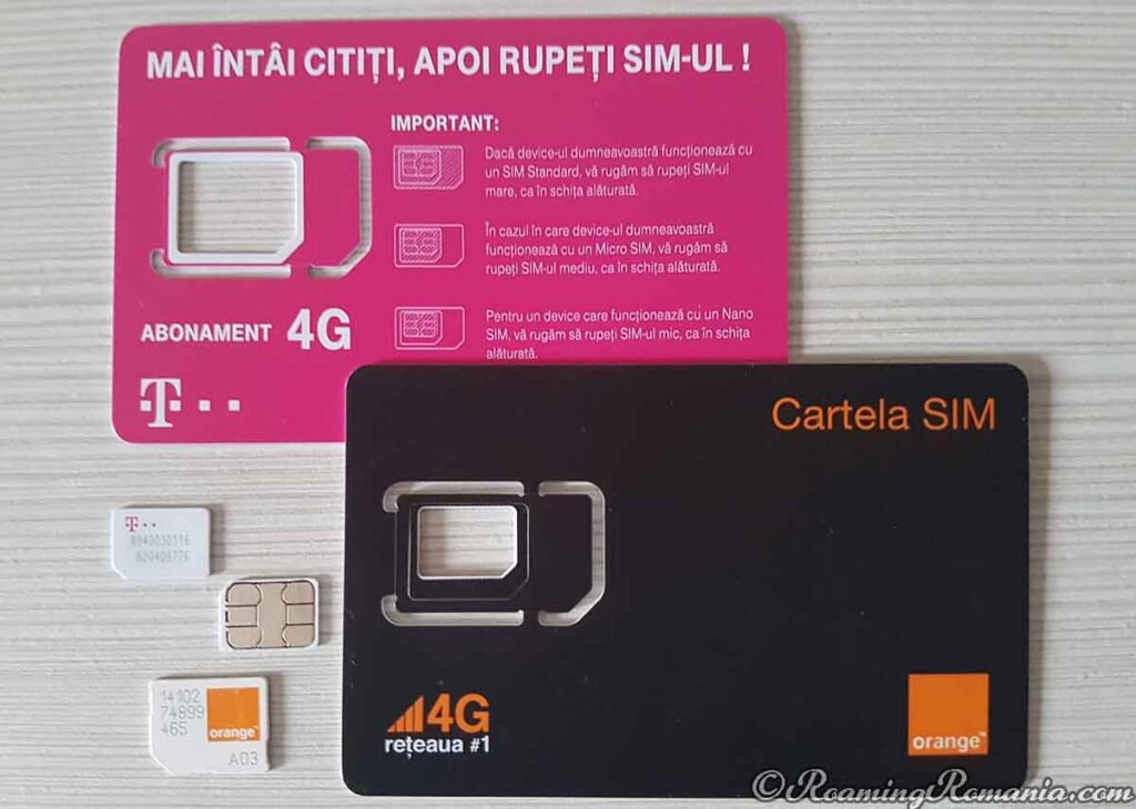 Contract (abonament) and Prepay Sim Cards in Romania